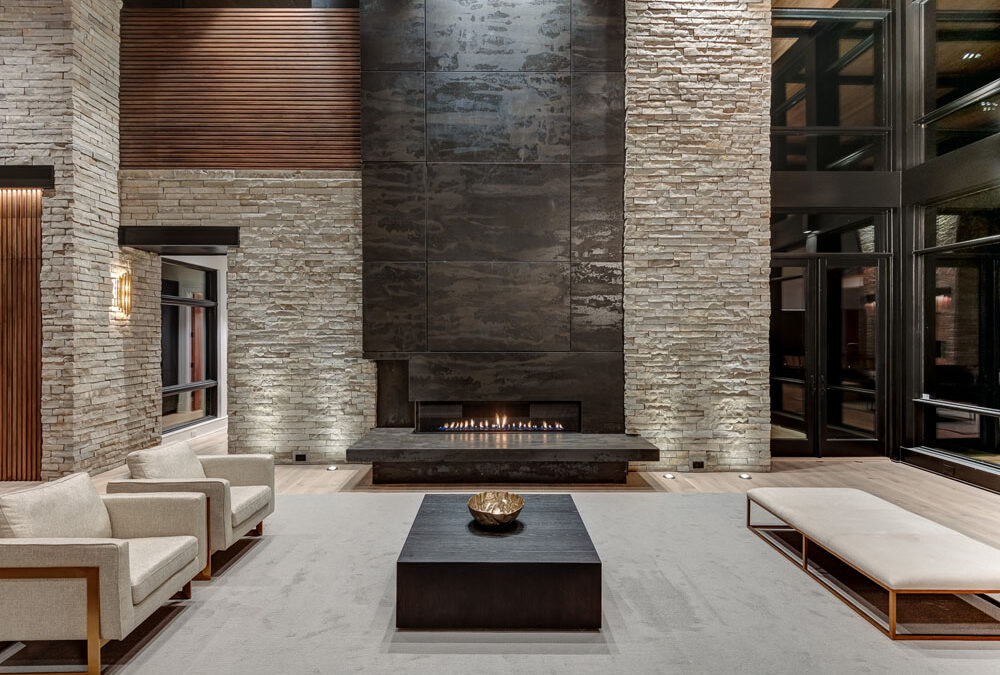 Contemporary fireplace