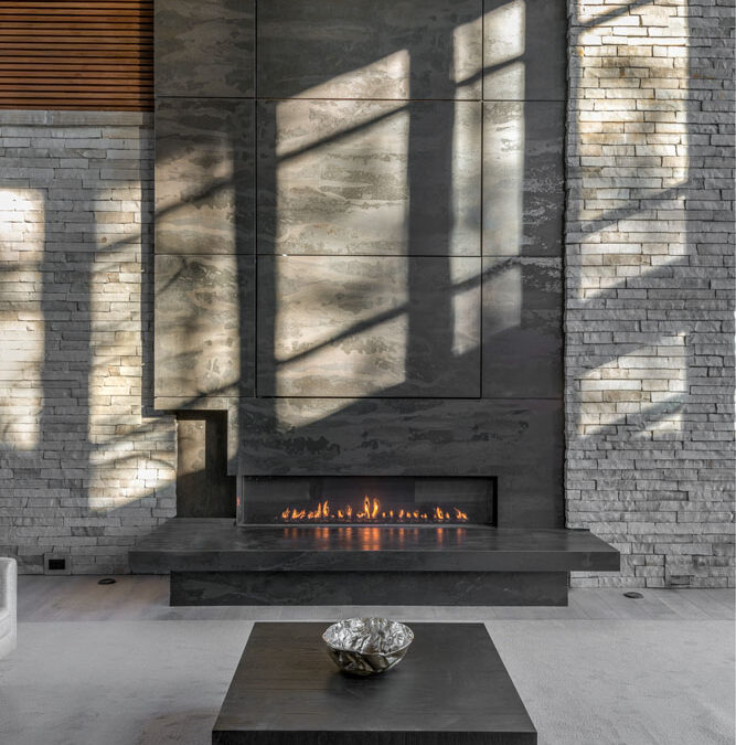 Contemporary fireplace