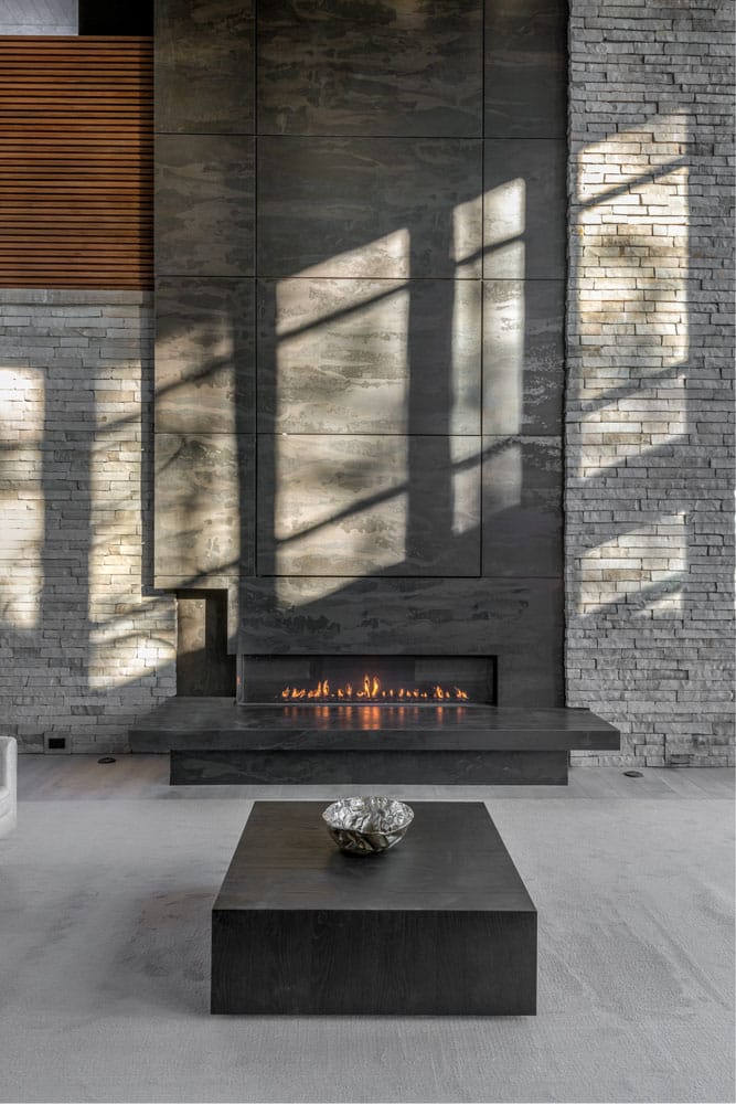 Contemporary fireplace