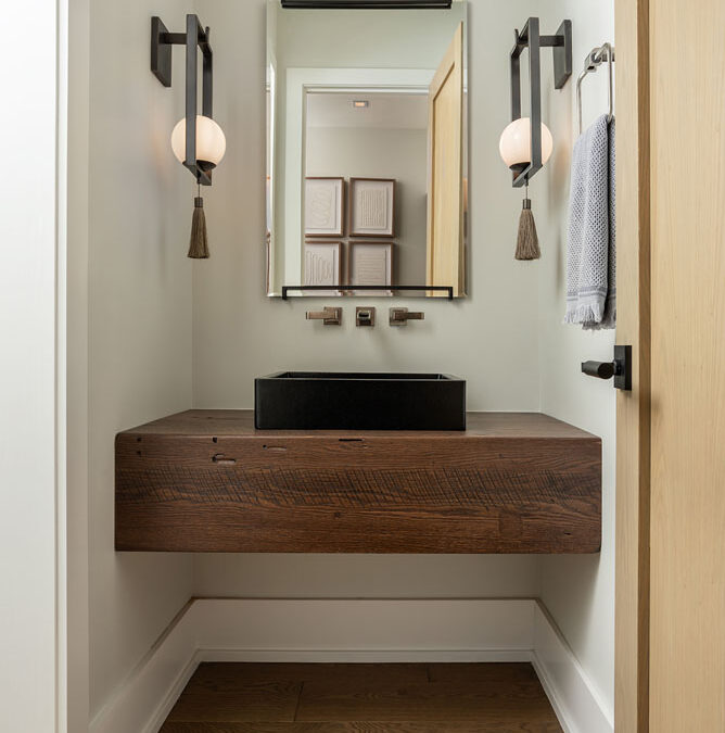 Bathroom with custom vanity