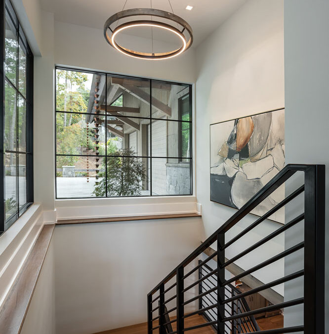 Custom metal and wood stairs
