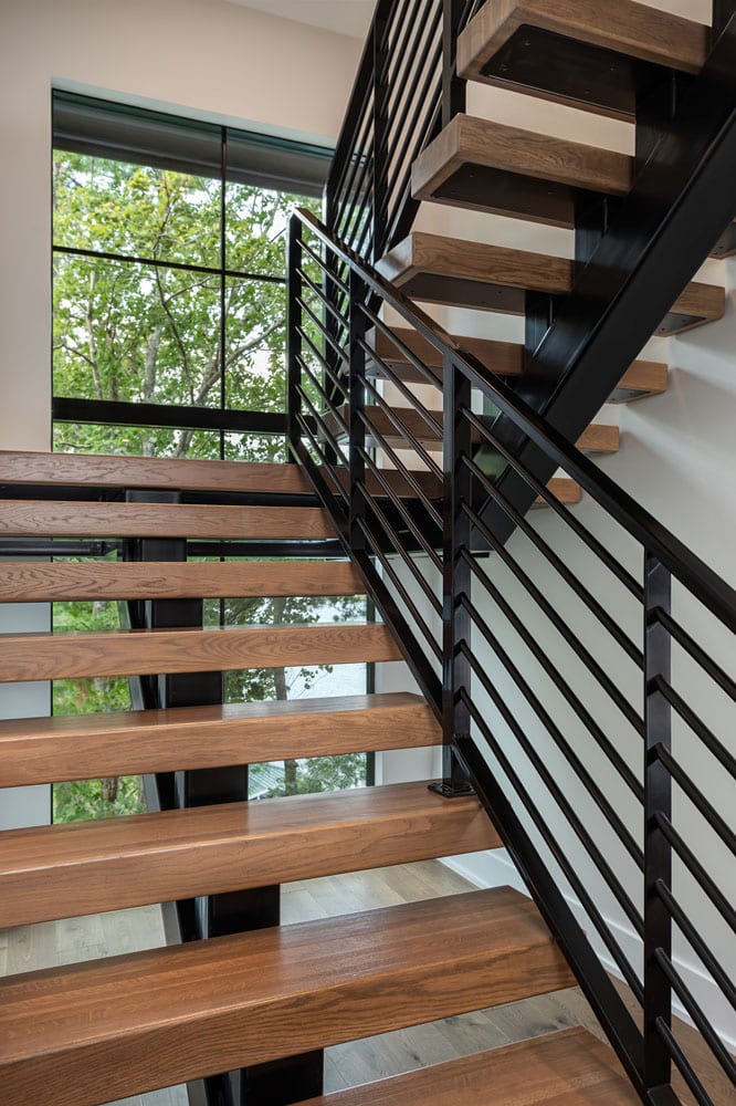 Custom metal and wood stairs