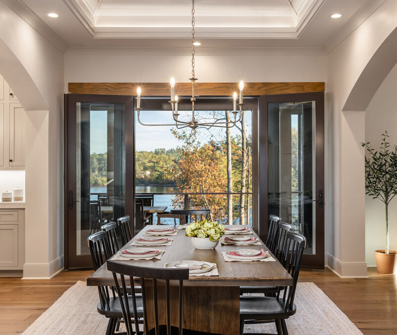 Dining area with views of Lake Keowee