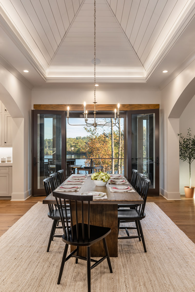Dining area with views of Lake Keowee
