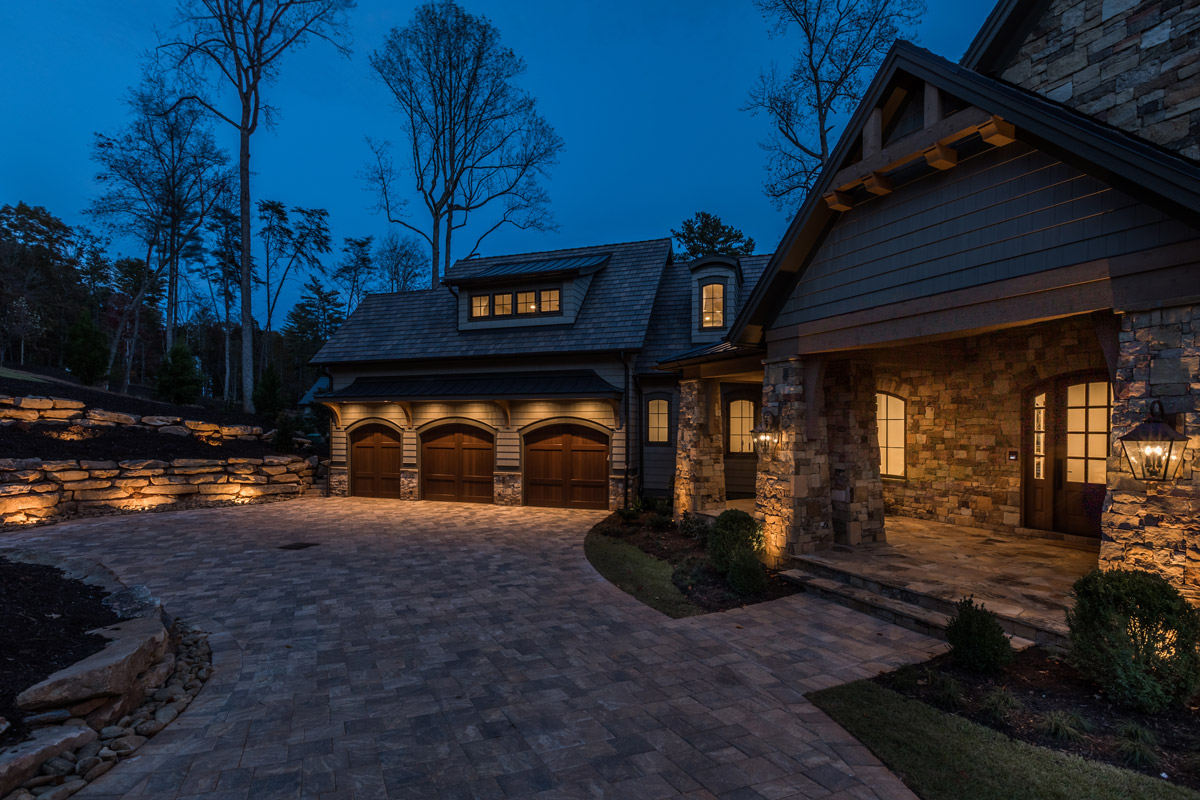 Front of home at twilight