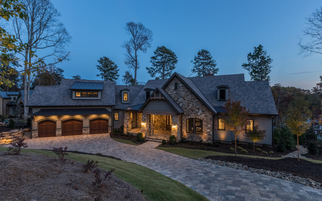 Front of home at twilight