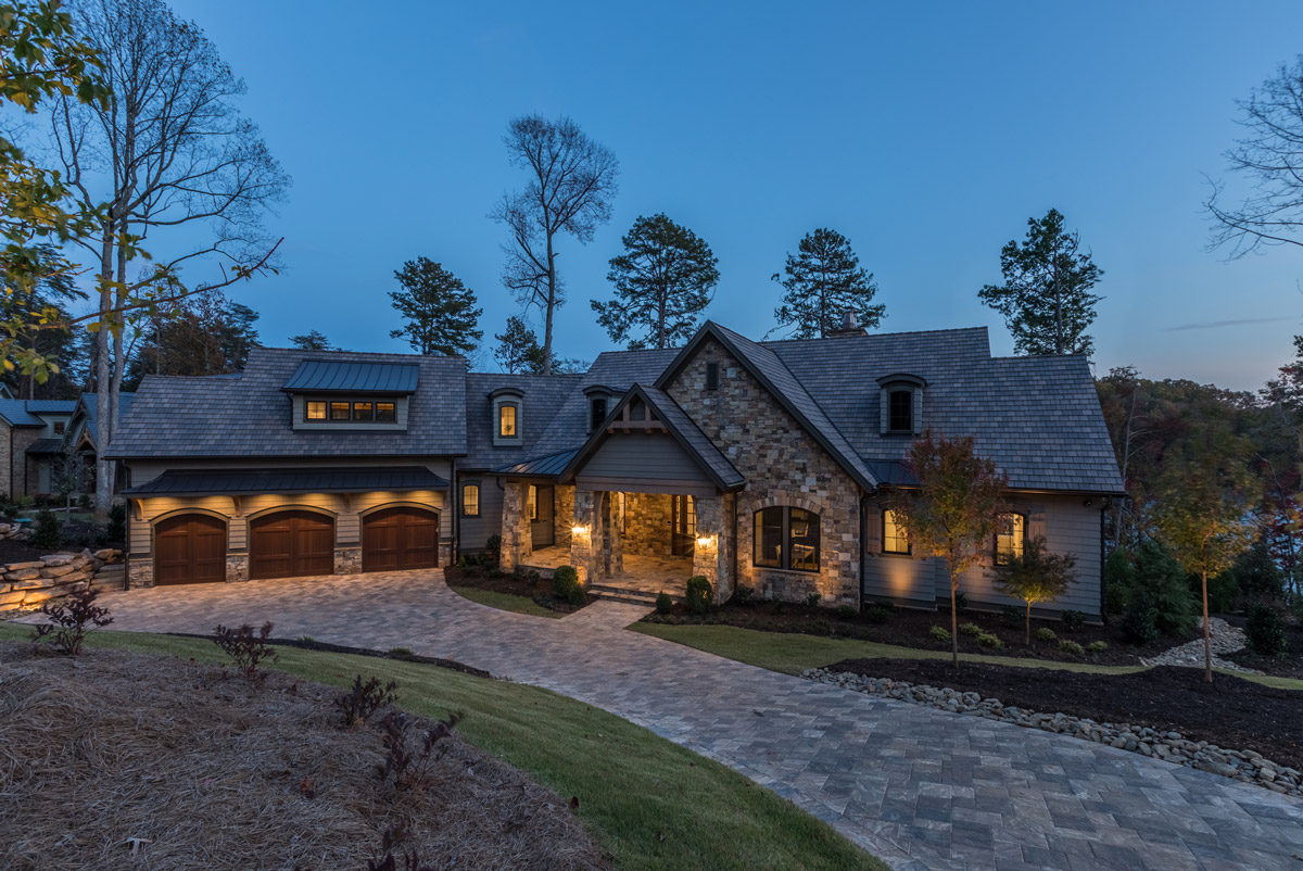 Front of home at twilight