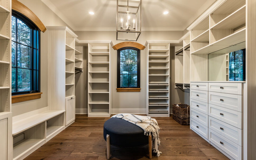 Custom cabinets in master bedroom closet