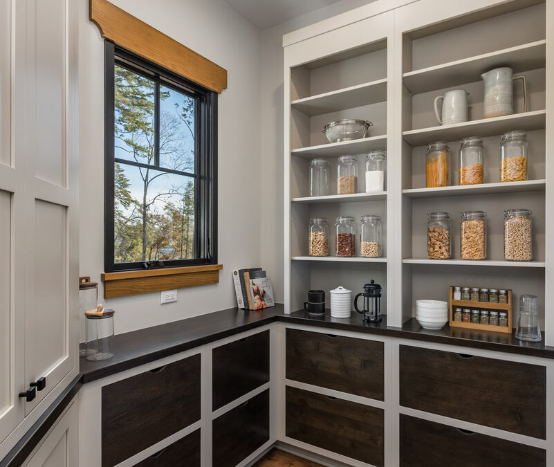 Custom cabinets in pantry