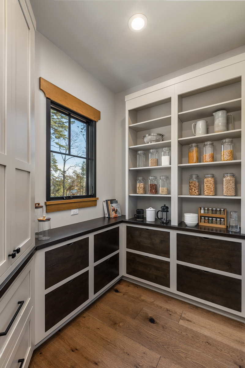 Custom cabinets in pantry