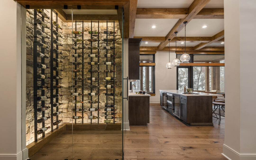 Wine room and kitchen
