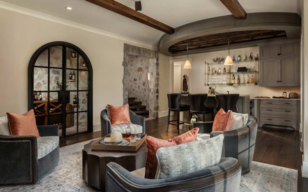 On the ground floor, an area for relaxing and entertaining guests