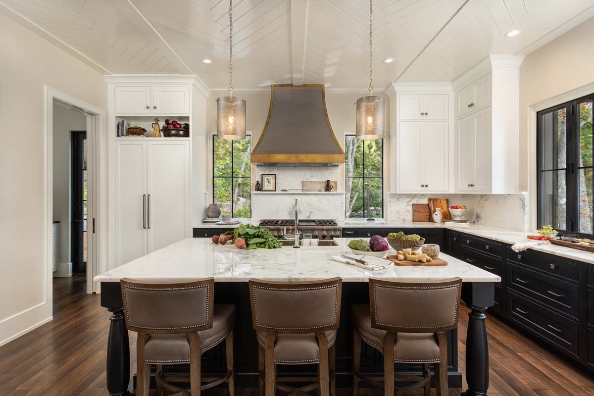 custom kitchen iwth large island