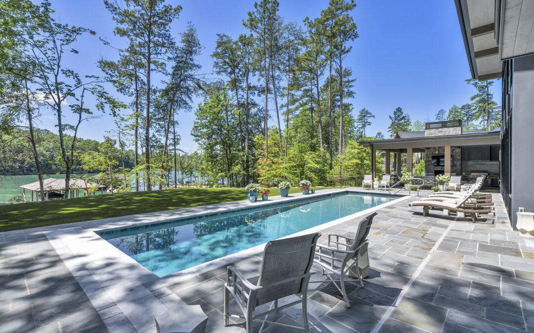 Johnson Residence pool and views of Lake Keowee