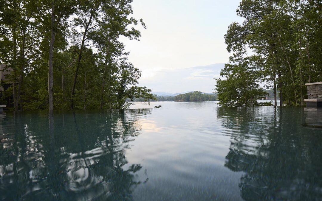 Infinity pool overlooking Lake Keowee